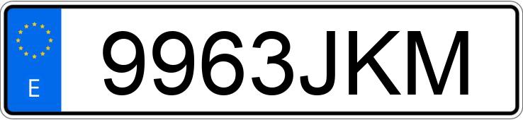 Numer rejestracyjny 9963JKM posiada BMW SERIE 3