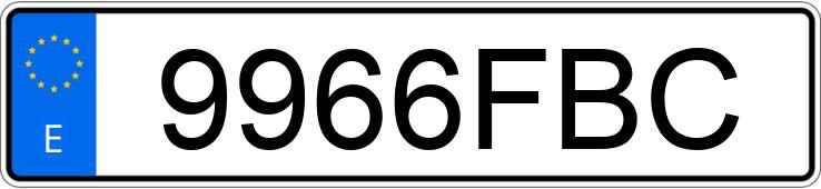 Numer rejestracyjny 9966FBC posiada VOLKSWAGEN GOLF Numer rejestracyjny 9966FBC posiada VOLKSWAGEN GOLF