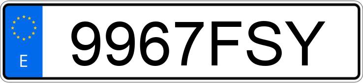 Numer rejestracyjny 9967FSY posiada NISSAN QASHQAI