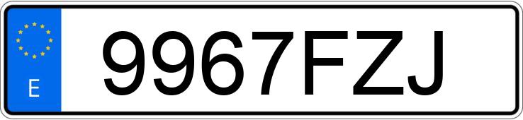 Numer rejestracyjny 9967FZJ posiada PEUGEOT 207