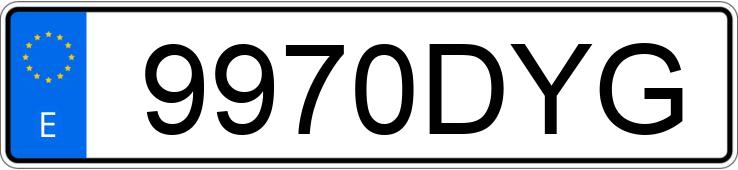 Numer rejestracyjny 9970DYG posiada MERCEDES E (211)