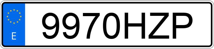 Numer rejestracyjny 9970HZP posiada MERCEDES GLK (204)