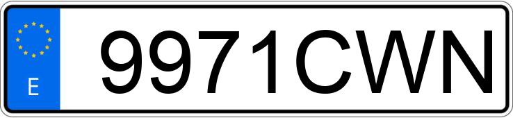 Numer rejestracyjny 9971CWN posiada CHRYSLER VOYAGER Numer rejestracyjny 9971CWN posiada CHRYSLER VOYAGER