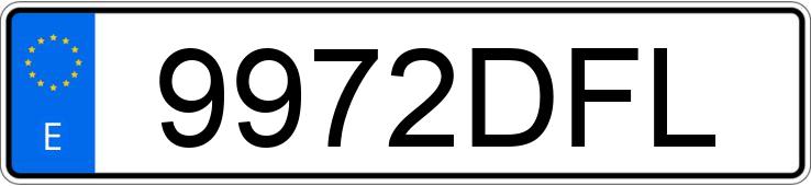 Numer rejestracyjny 9972DFL posiada OPEL ZAFIRA