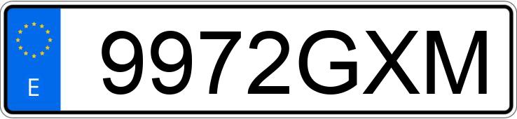 Numer rejestracyjny 9972GXM posiada BMW SERIE 5 F10 520D