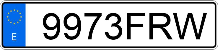 Numer rejestracyjny 9973FRW posiada PEUGEOT 207 CC