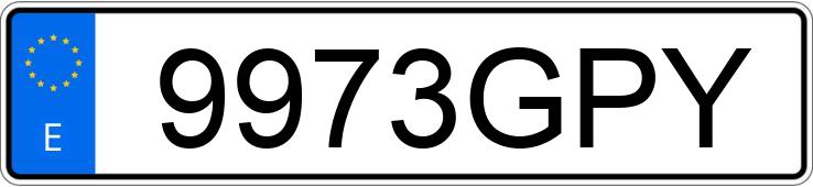 Numer rejestracyjny 9973GPY posiada RENAULT MEGANE