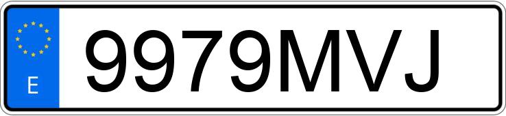 Numer rejestracyjny 9979MVJ posiada TESLA MODEL 3