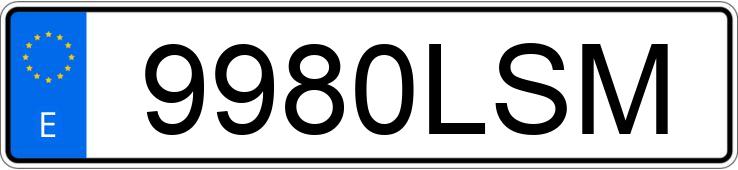 Numer rejestracyjny 9980LSM posiada BMW SERIE 6