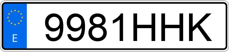 Numer rejestracyjny 9981HHK posiada RENAULT MEGANE COUPE