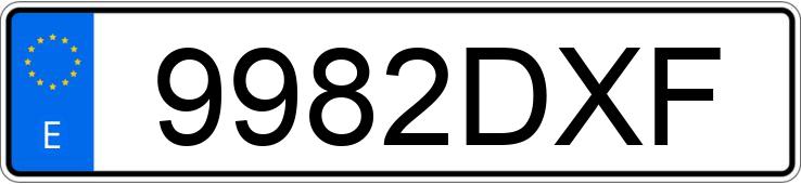 Numer rejestracyjny 9982DXF posiada AUDI A4