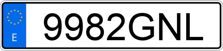 Numer rejestracyjny 9982GNL posiada LEXUS IS 220D