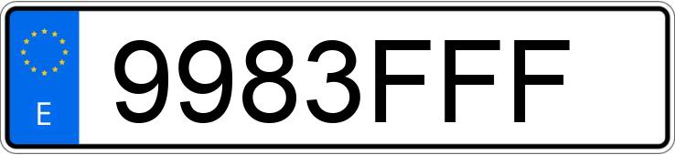 Numer rejestracyjny 9983FFF posiada BMW SERIE 3