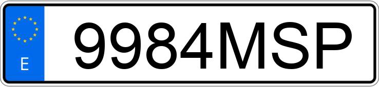 Die Registrierungsnummer 9984MSP hat AUDI Q5