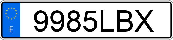 Numer rejestracyjny 9985LBX posiada SEAT IBIZA Numer rejestracyjny 9985LBX posiada SEAT IBIZA