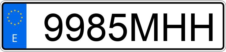 Numer rejestracyjny 9985MHH posiada TESLA MODEL Y