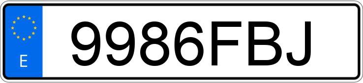 Numer rejestracyjny 9986FBJ posiada SEAT LEON