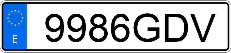 Numer rejestracyjny 9986GDV posiada FIAT BRAVO