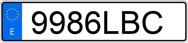 Numer rejestracyjny 9986LBC posiada TOYOTA YARIS