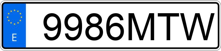 Numer rejestracyjny 9986MTW posiada AUDI R8