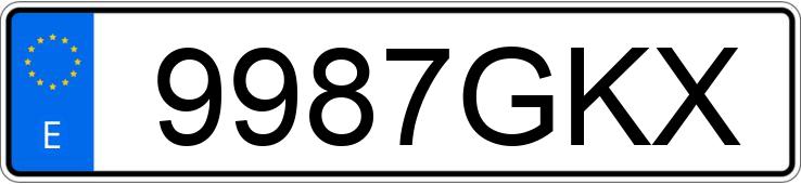 Numer rejestracyjny 9987GKX posiada HONDA CRF250R