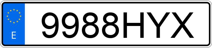 Numer rejestracyjny 9988HYX posiada BMW SERIE 3