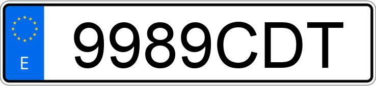 Numer rejestracyjny 9989CDT posiada CITROEN C5