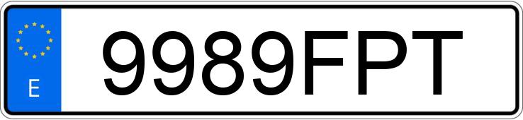 Numer rejestracyjny 9989FPT posiada BMW SERIE 6