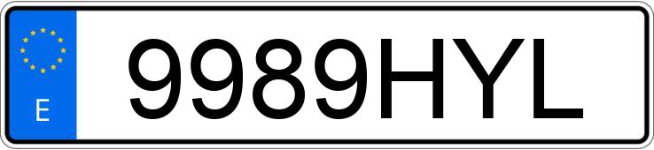 Numer rejestracyjny 9989HYL posiada FIAT 500