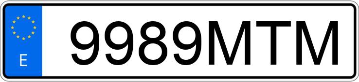 Numer rejestracyjny 9989MTM posiada MAZDA MAZDA3