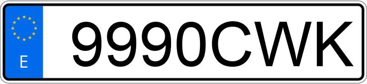 Numer rejestracyjny 9990CWK posiada MERCEDES SLK (170-171)