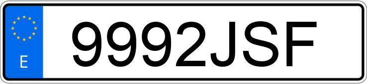 Numer rejestracyjny 9992JSF posiada SEAT IBIZA