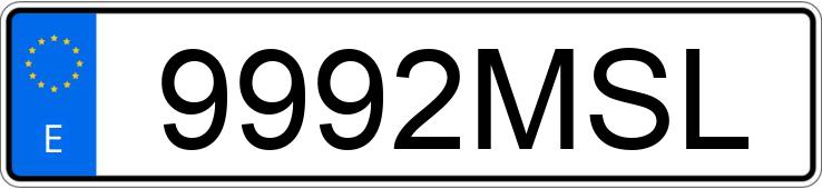 Numer rejestracyjny 9992MSL posiada BMW F 900