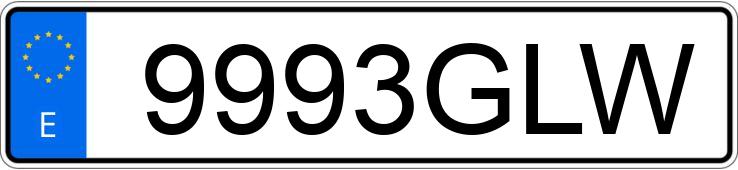 Numer rejestracyjny 9993GLW posiada RENAULT MEGANE COUPE