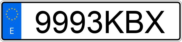 Numer rejestracyjny 9993KBX posiada BENELLI TRK