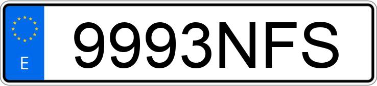 Numer rejestracyjny 9993NFS posiada MERCEDES SPRINTER