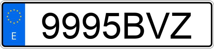 Numer rejestracyjny 9995BVZ posiada MERCEDES C (203)