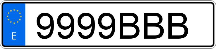 Numer rejestracyjny 9999BBB posiada TOYOTA YARIS