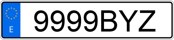 Numer rejestracyjny 9999BYZ posiada MERCEDES E 300 (210) Numer rejestracyjny 9999BYZ posiada MERCEDES E 300 (210)