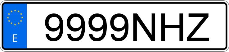 Numer rejestracyjny 9999NHZ posiada SEAT IBIZA