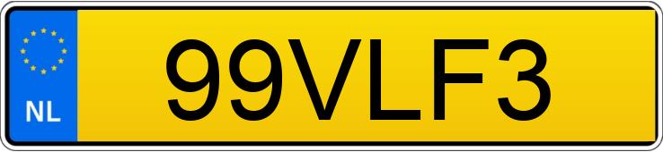 Numer rejestracyjny 99VLF3 posiada FIAT - Niet geregistreerd