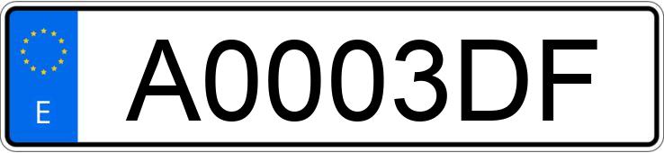 Numer rejestracyjny A0003DF posiada TOYOTA PASEO