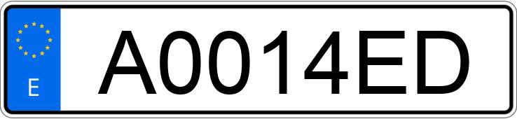 Numer rejestracyjny A0014ED posiada PEUGEOT 206