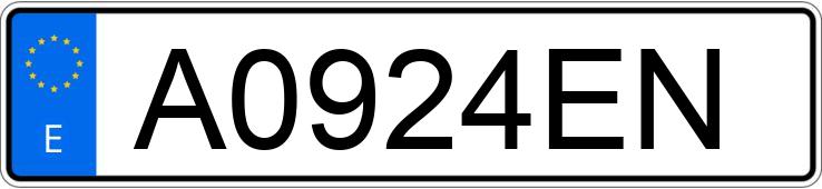 Numer rejestracyjny A0924EN posiada SEAT IBIZA Numer rejestracyjny A0924EN posiada SEAT IBIZA