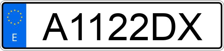 Numer rejestracyjny A1122DX posiada VOLKSWAGEN GOLF