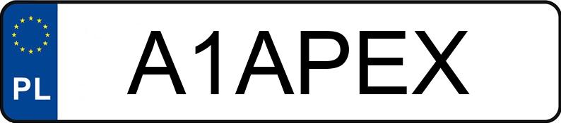 Numer rejestracyjny A1APEX posiada MCLAREN 720S SPIDER