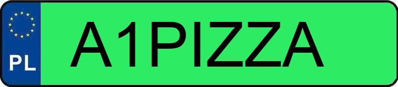 Numer rejestracyjny A1PIZZA posiada DACIA SPRING Numer rejestracyjny A1PIZZA posiada DACIA SPRING