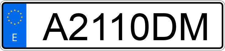 Numer rejestracyjny A2110DM posiada PEUGEOT 106