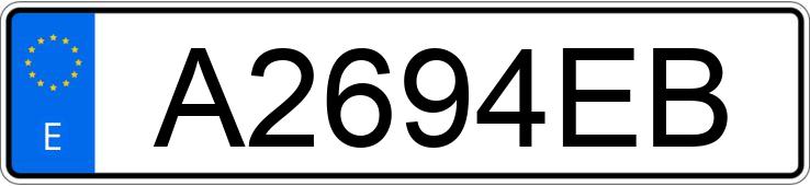 Numer rejestracyjny A2694EB posiada CITROEN XSARA