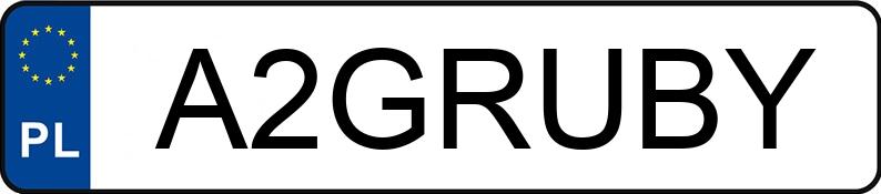 Numer rejestracyjny A2GRUBY posiada BMW 550I